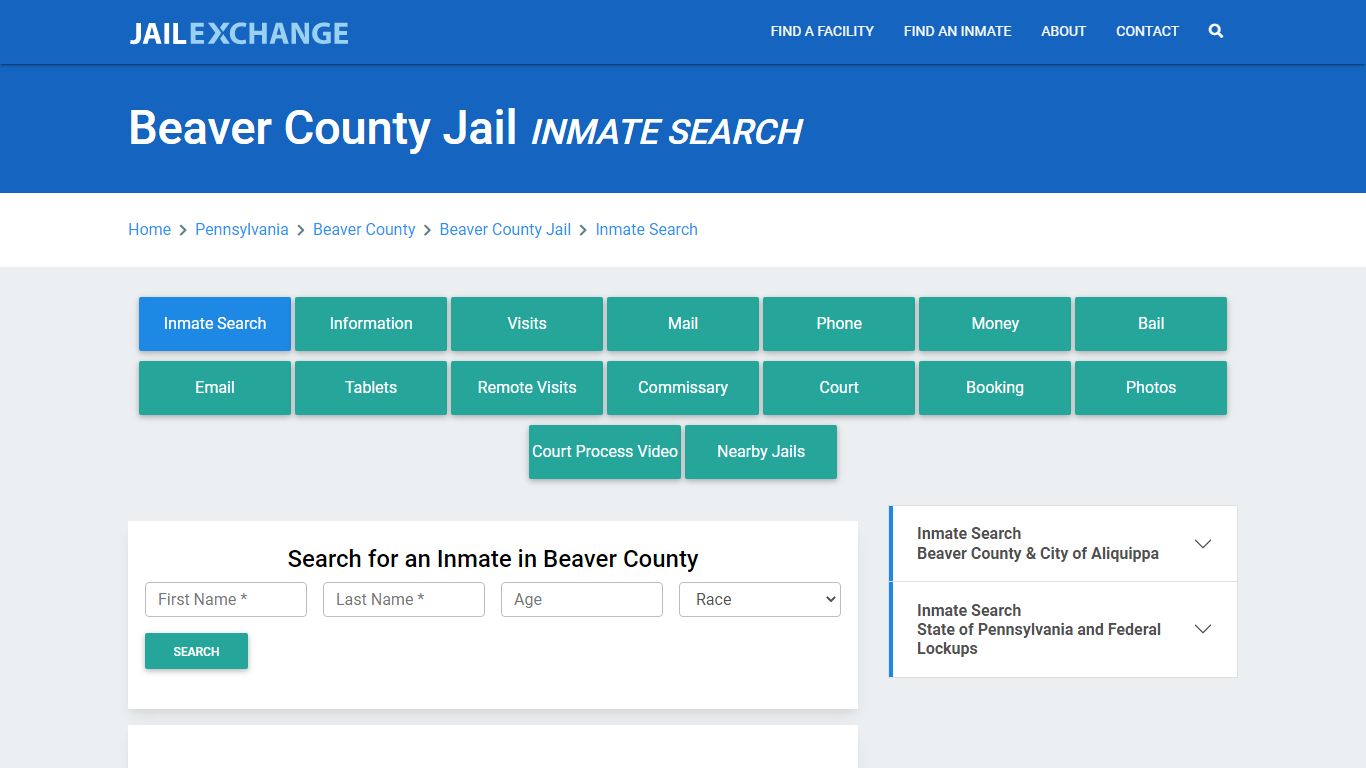 Beaver County Jail, PA Inmate Search: Roster & Mugshots